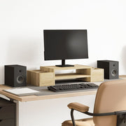 Support de moniteur Vidaxl avec espace de stockage 70x27x15 cm en bois sonoma chêne - afbeelding 1