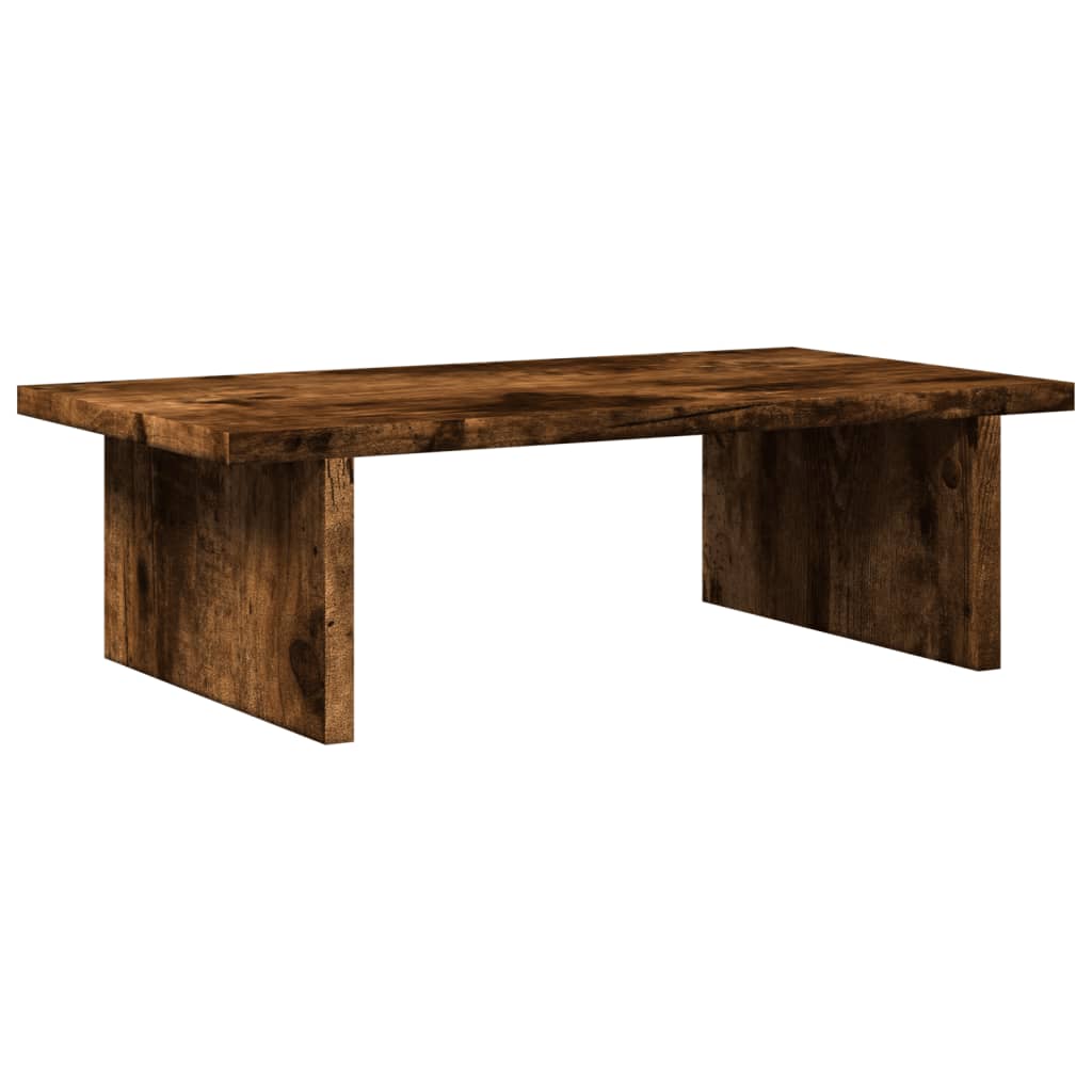 Le moniteur Vidaxl comprend 50x27x15 cm de chêne fumé en bois de bois de couleur