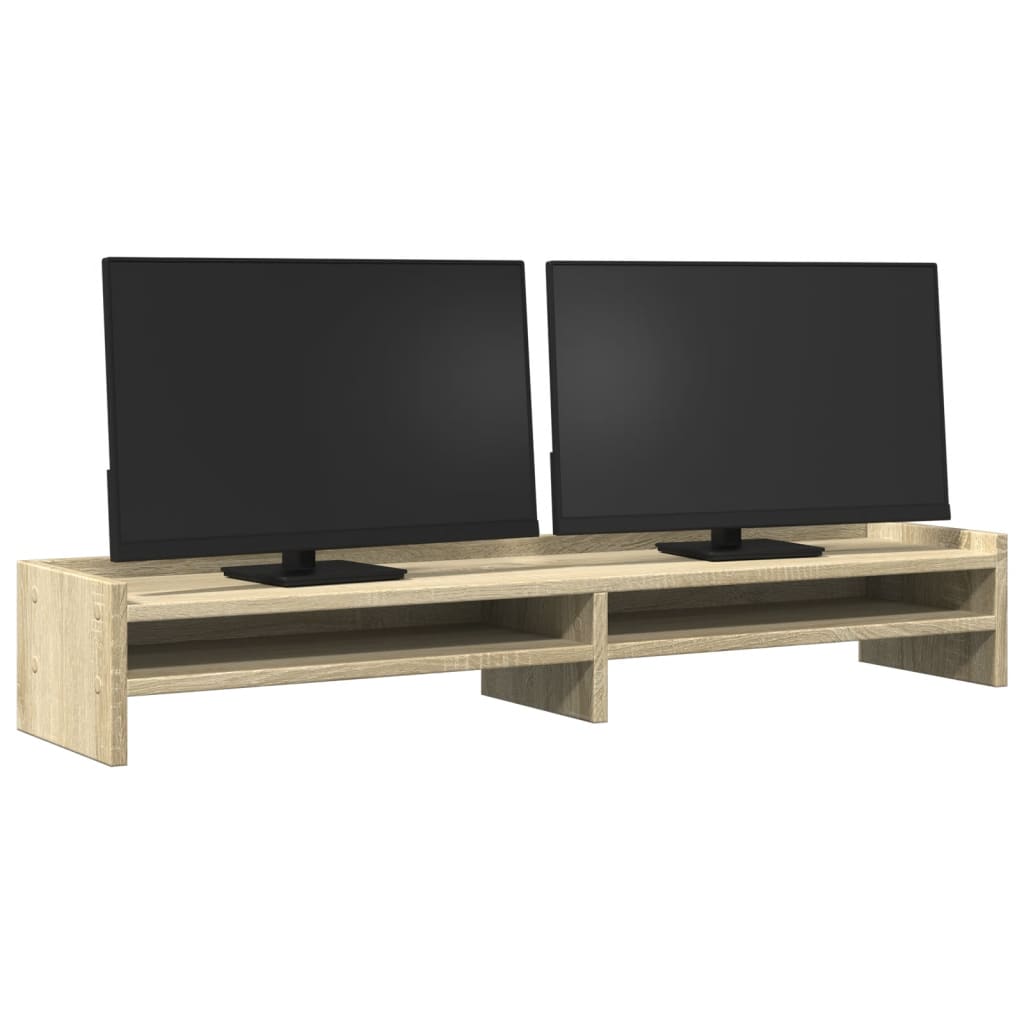 Vidaxl Monitor se dresse 100x24x16 cm en bois de bois de bois de chêne sonoma