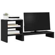 Support de moniteur Vidaxl avec Organisateur de bureau Bois Black - afbeelding 3
