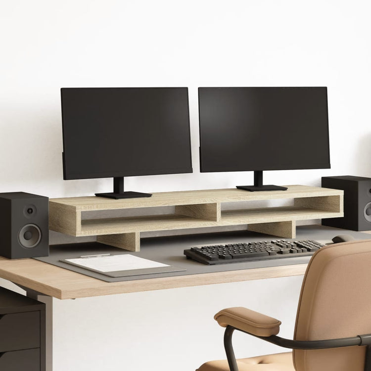 Vidaxl Monitor Standard 100x27x15 cm Processus de chêne sonoma en bois de bois -colore