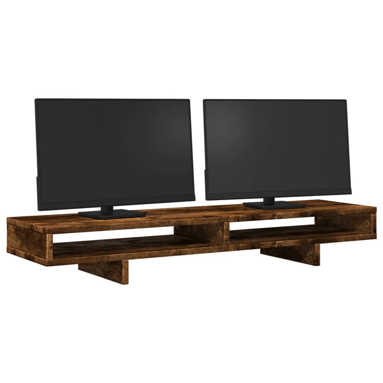 Vidaxl Monitor Standard 100x27x15 cm Couleur de chêne fumé en bois transformé