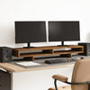 Vidaxl Monitor Standard 100x27x15 cm Couleur de chêne fumé en bois transformé