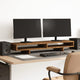 Vidaxl Monitor Standard 100x27x15 cm Couleur de chêne fumé en bois transformé