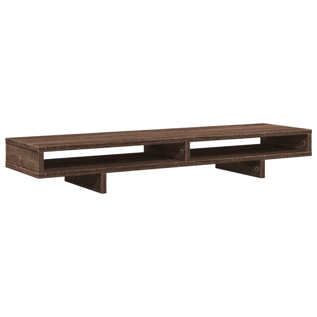Vidaxxl support pour écran 100x27x15 cm bois d'ingénierie chêne brun