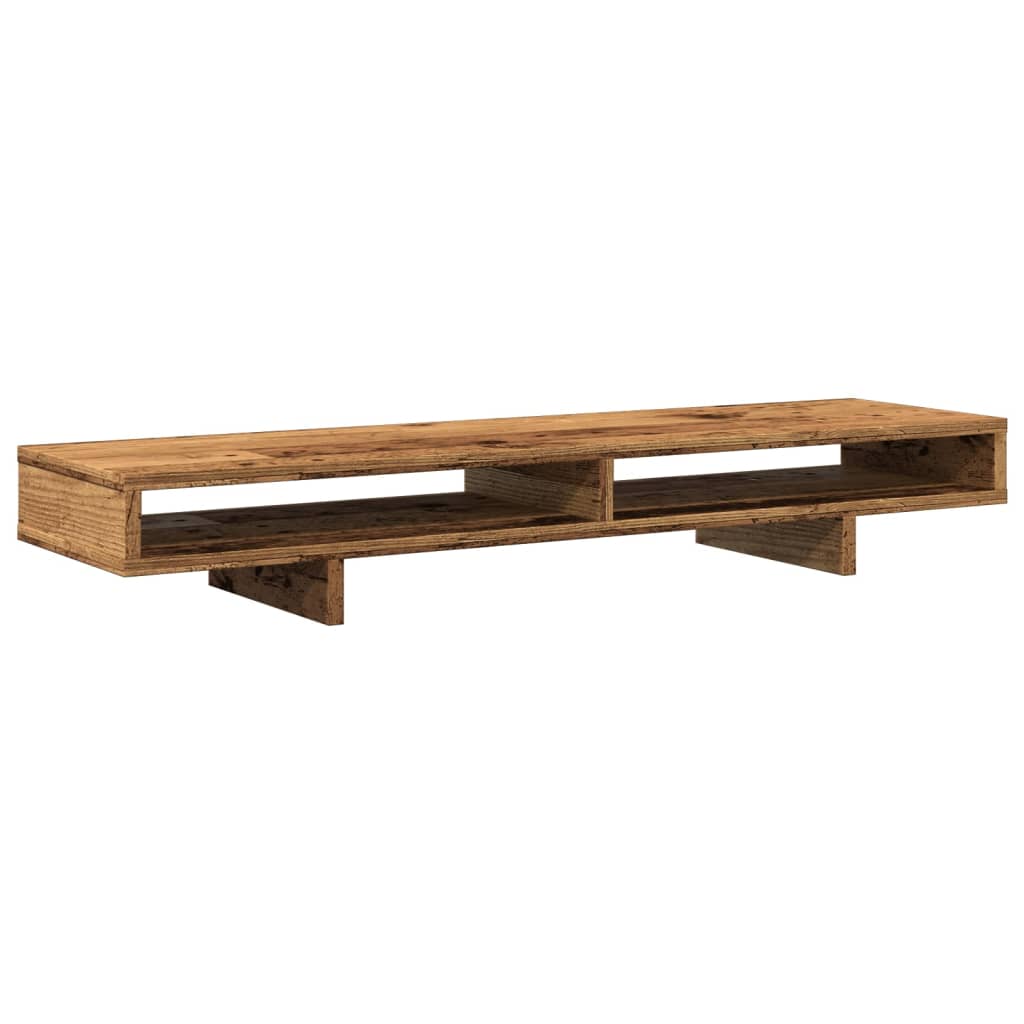 Vidaxxl support pour moniteur 100x27x15 cm bois traité, couleur bois ancien