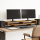 Vidaxxl support pour moniteur 100x27x15 cm bois traité, couleur bois ancien
