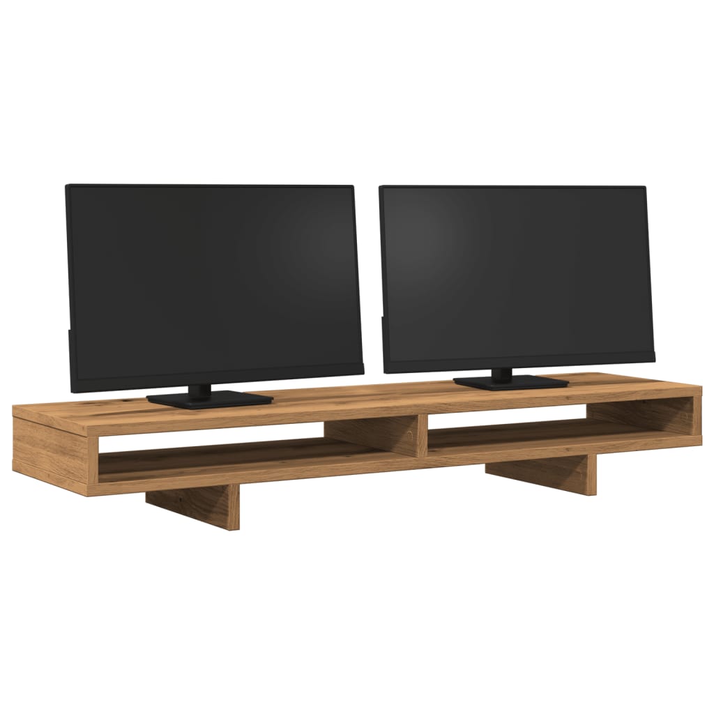 VidaXL support pour moniteur 100x27x15 cm bois travaillé, chêne artisanal