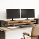 VidaXL support pour moniteur 100x27x15 cm bois travaillé, chêne artisanal