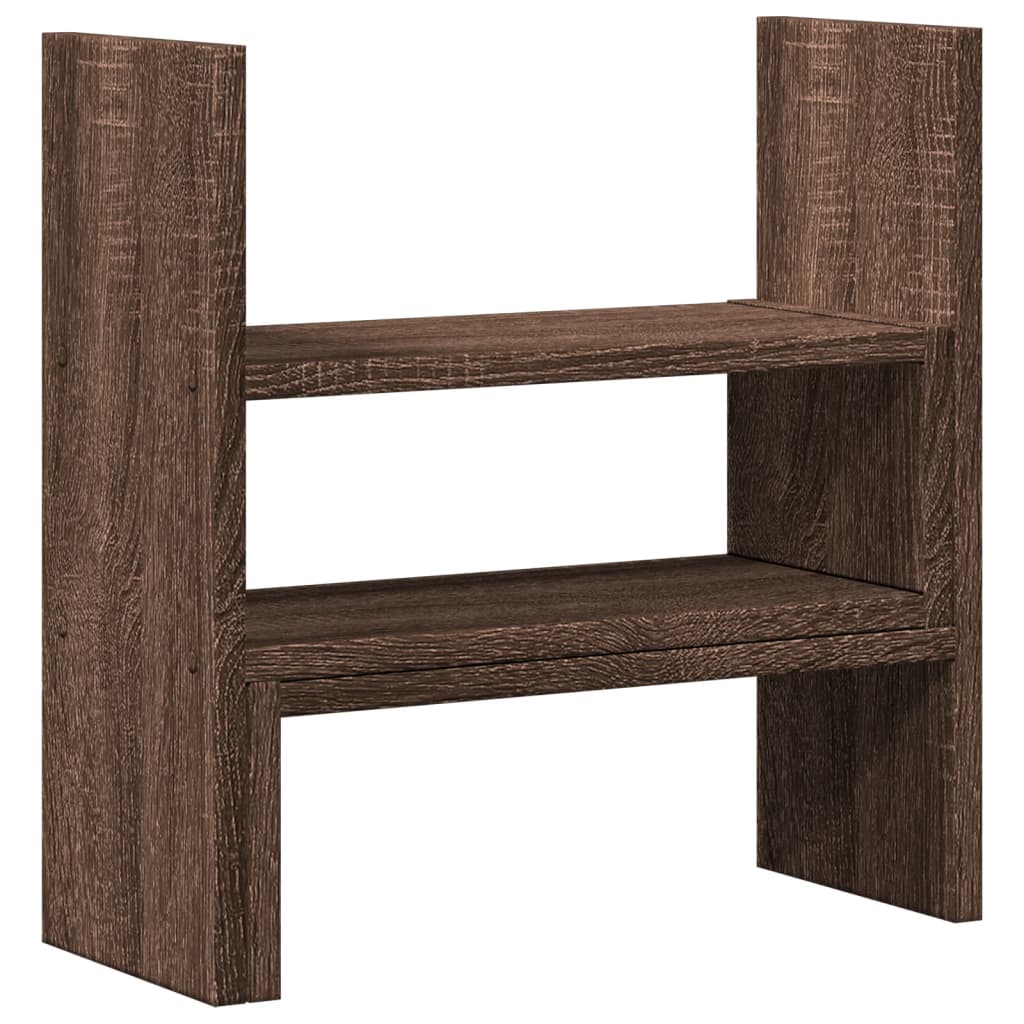 Organisateur du bureau de Vidaxl 40x17x41 cm en bois de bois de bois de chêne brun coloré