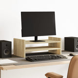 Vidaxl Monitor Stand 50x27x20 cm en bois transformé en chêne sonoma -colored - afbeelding 1