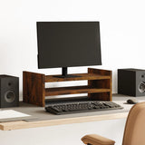 Le moniteur Vidaxl comprend 50x27x20 cm en bois de bois fumé en bois coloré - afbeelding 1