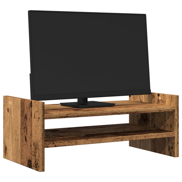 Le moniteur Vidaxl comprend 50x27x20 cm en bois transformé Old Wood -Colored