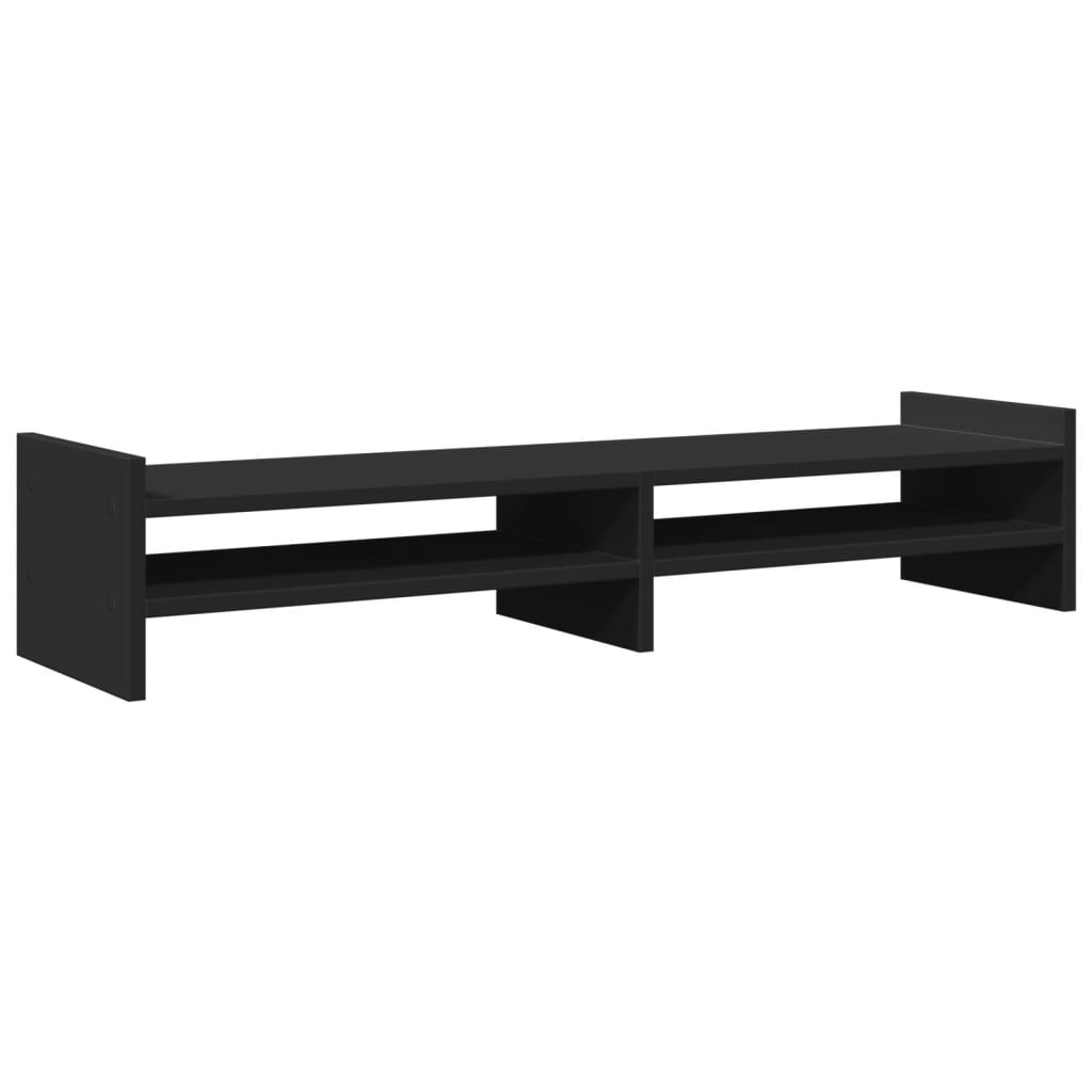 Vidaxl Monitor Standard 100x27x20 cm Bois transformé noir