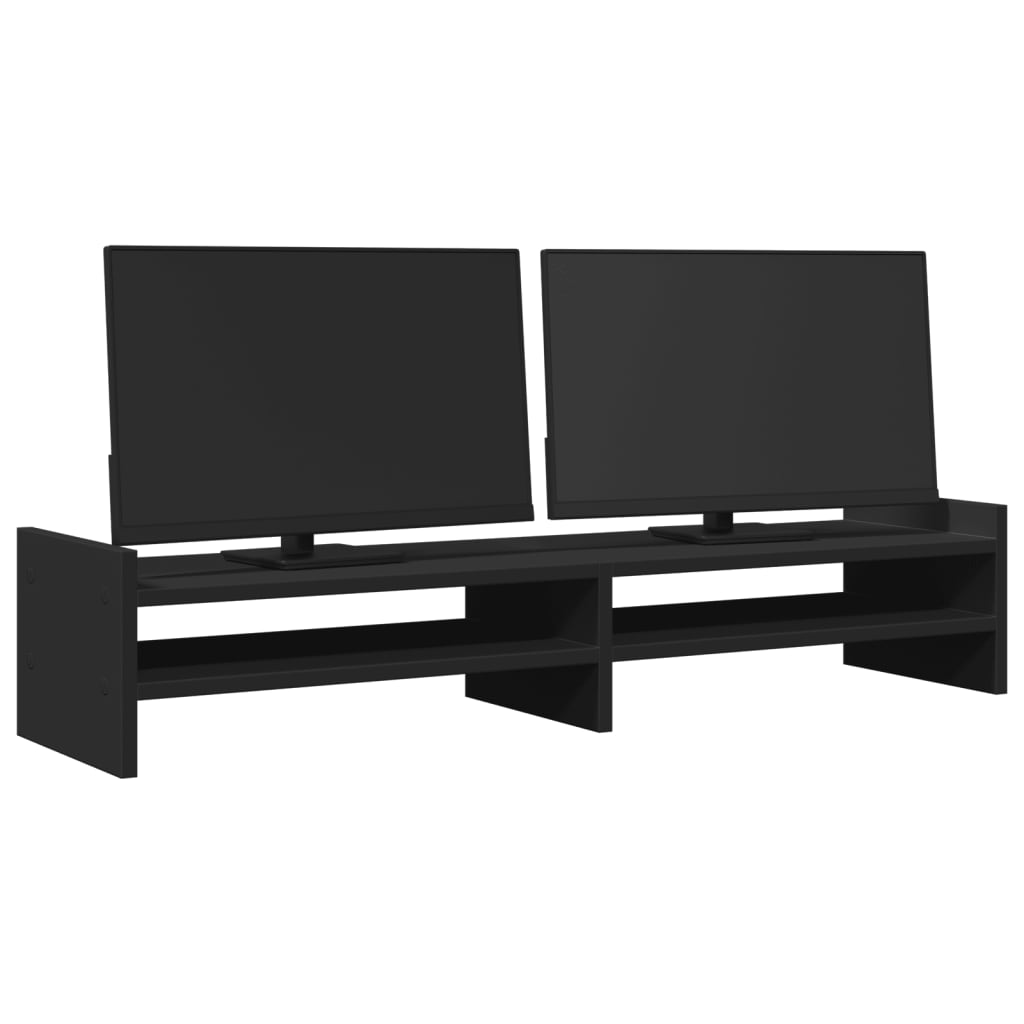 Vidaxl Monitor Standard 100x27x20 cm Bois transformé noir