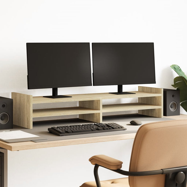 Vidaxl Monitor standard 100x27x20 cm Processus de bois de chêne sonoma coloré