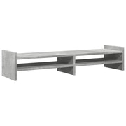 Vidaxl Monitor Standard 100x27x20 cm Betongrij en bois transformé - afbeelding 2