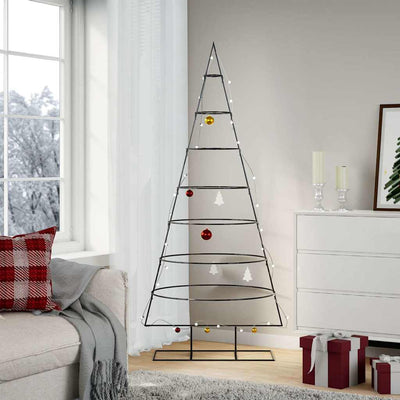 VidaXL décoration de Noël sapin de Noël 180 cm métal noir
