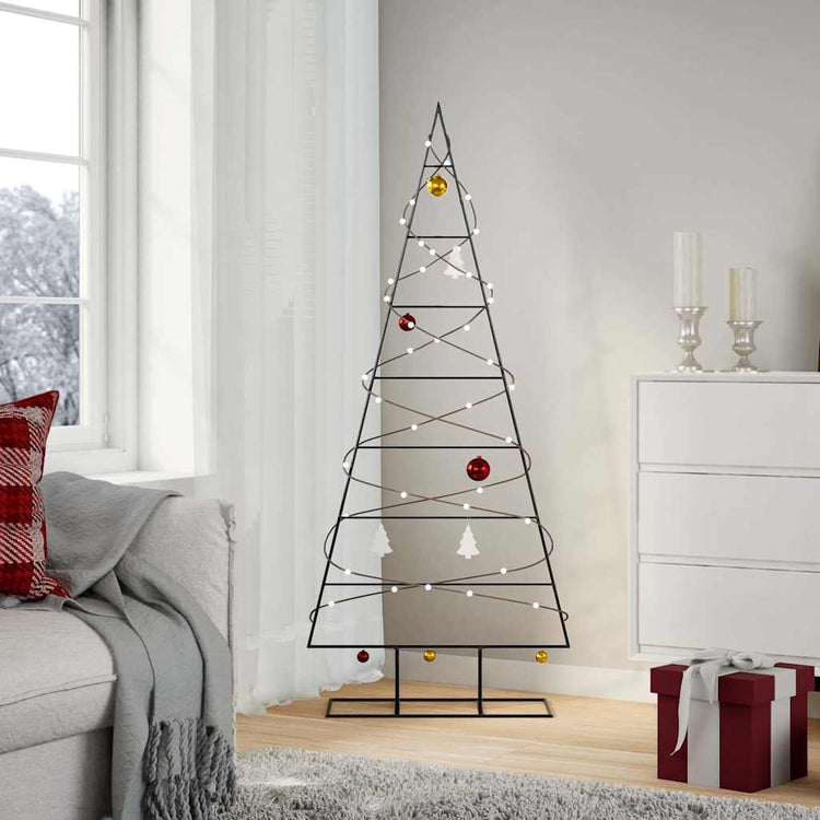 VidaXL décoration de Noël sapin de Noël 150 cm métal noir