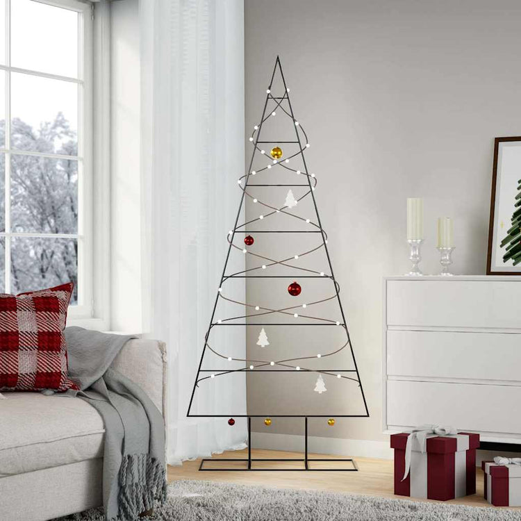 VidaXL décoration de Noël sapin de Noël 180 cm métal noir