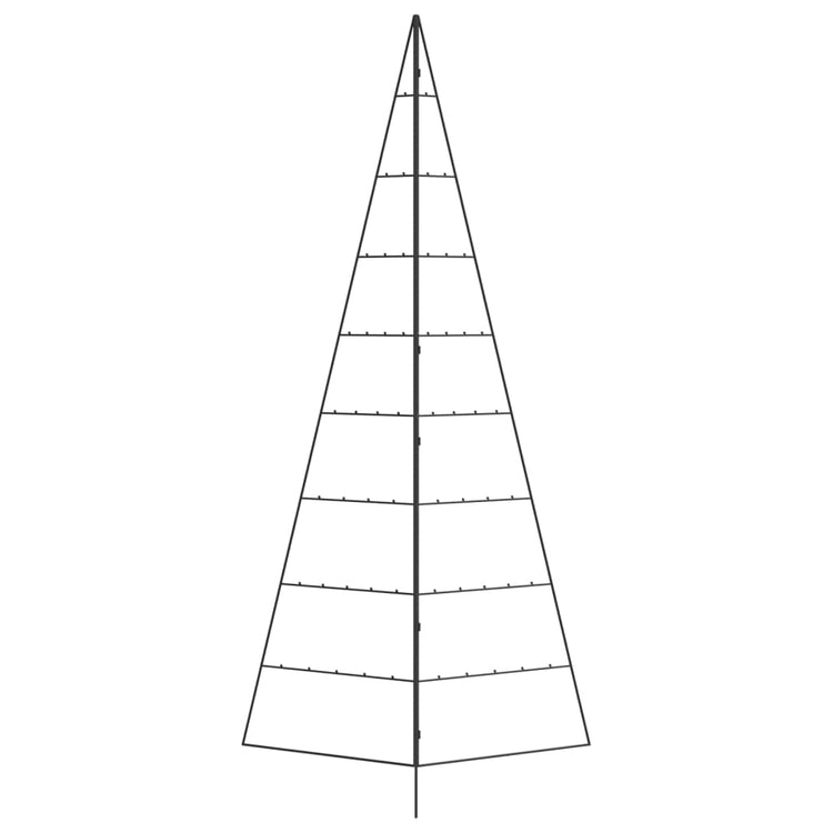 VidaXL décoration de Noël sapin de Noël 210 cm métal noir