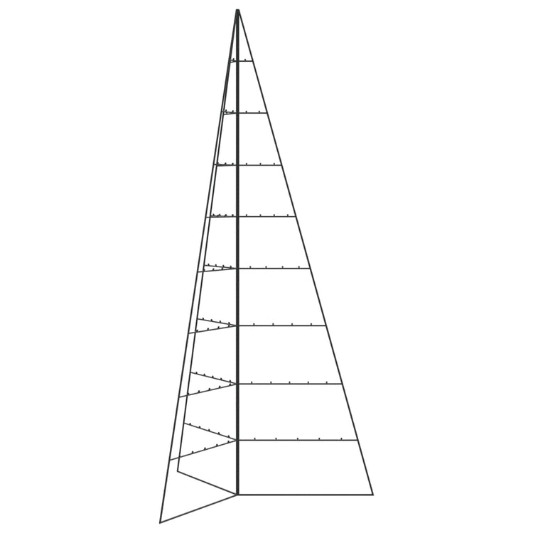 VidaXL décoration de Noël sapin de Noël 210 cm métal noir