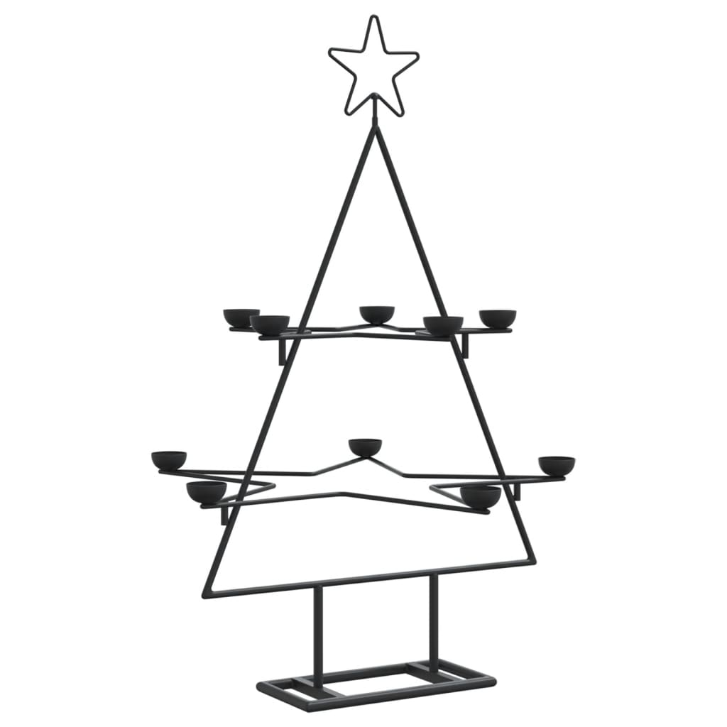 Vidaxl Christmas Decoration Tree de Noël 75 cm Métal noir