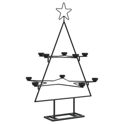 Vidaxl Christmas Decoration Tree de Noël 75 cm Métal noir
