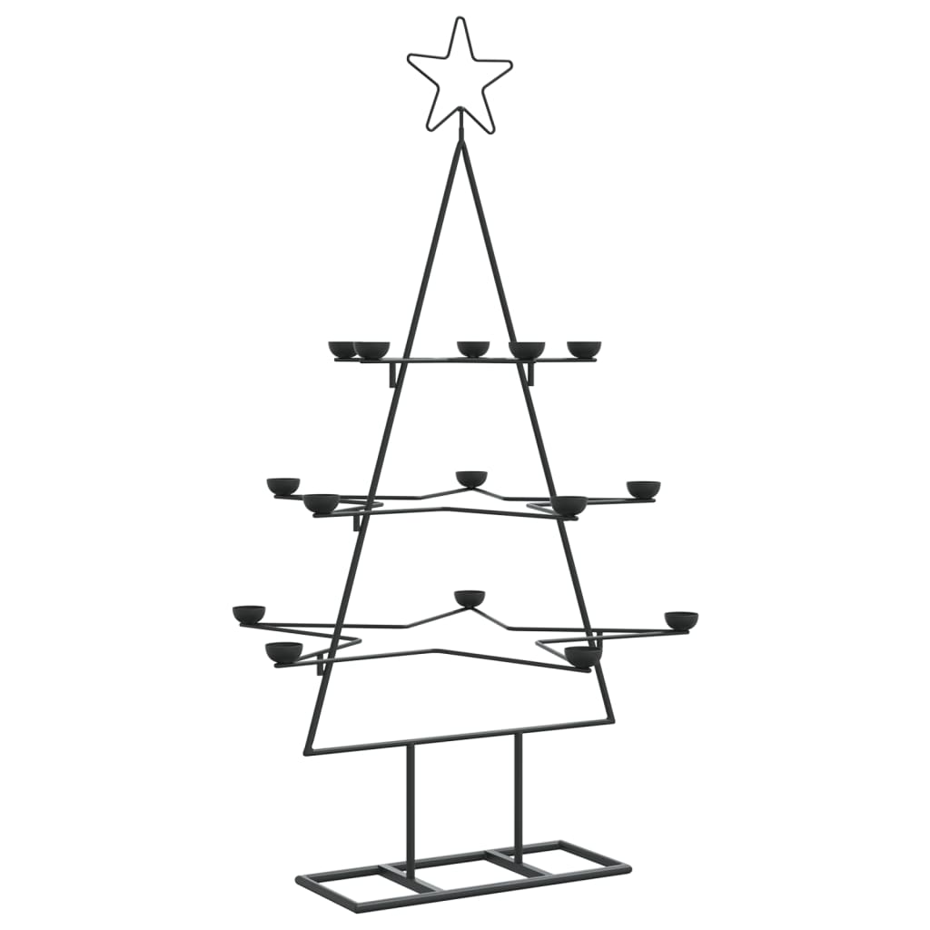 Vidaxl Décoration de Noël arbre de Noël 105 cm en métal noir