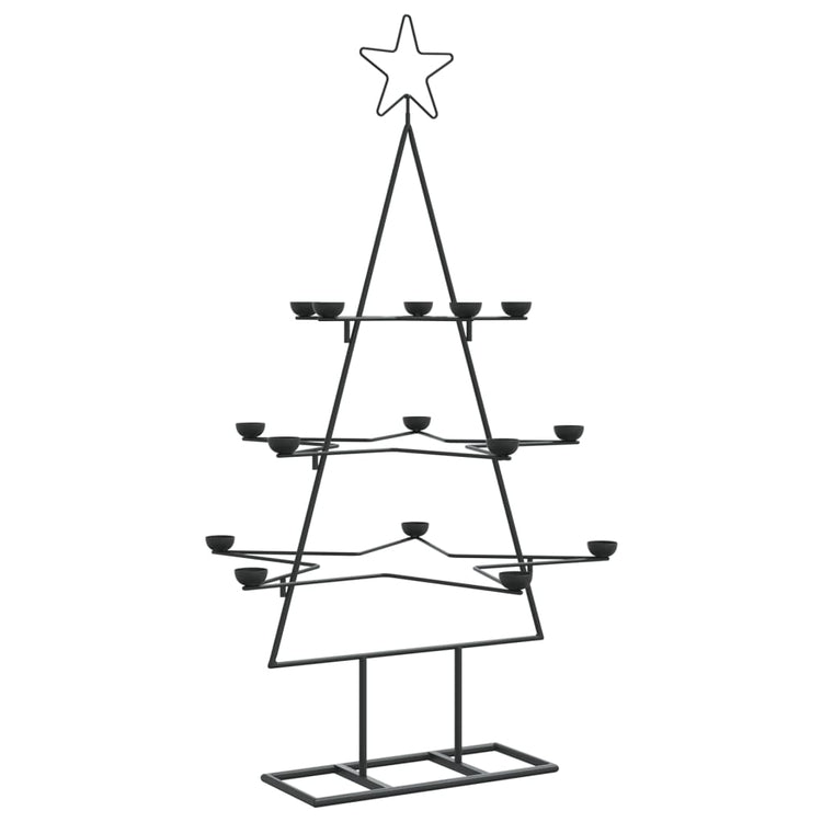 Vidaxl Décoration de Noël arbre de Noël 105 cm en métal noir