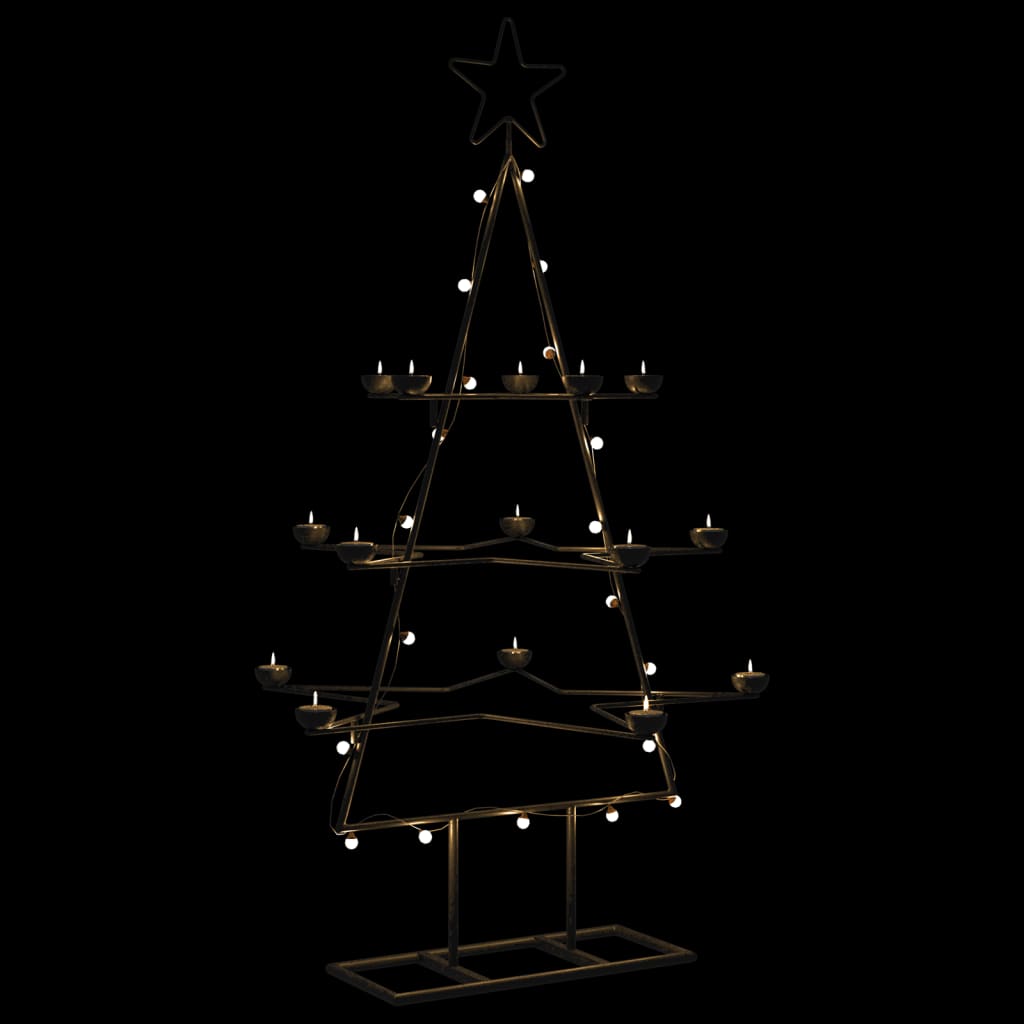 Vidaxl Décoration de Noël arbre de Noël 105 cm en métal noir