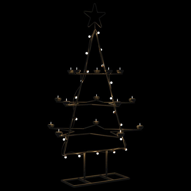 Vidaxl Décoration de Noël arbre de Noël 105 cm en métal noir