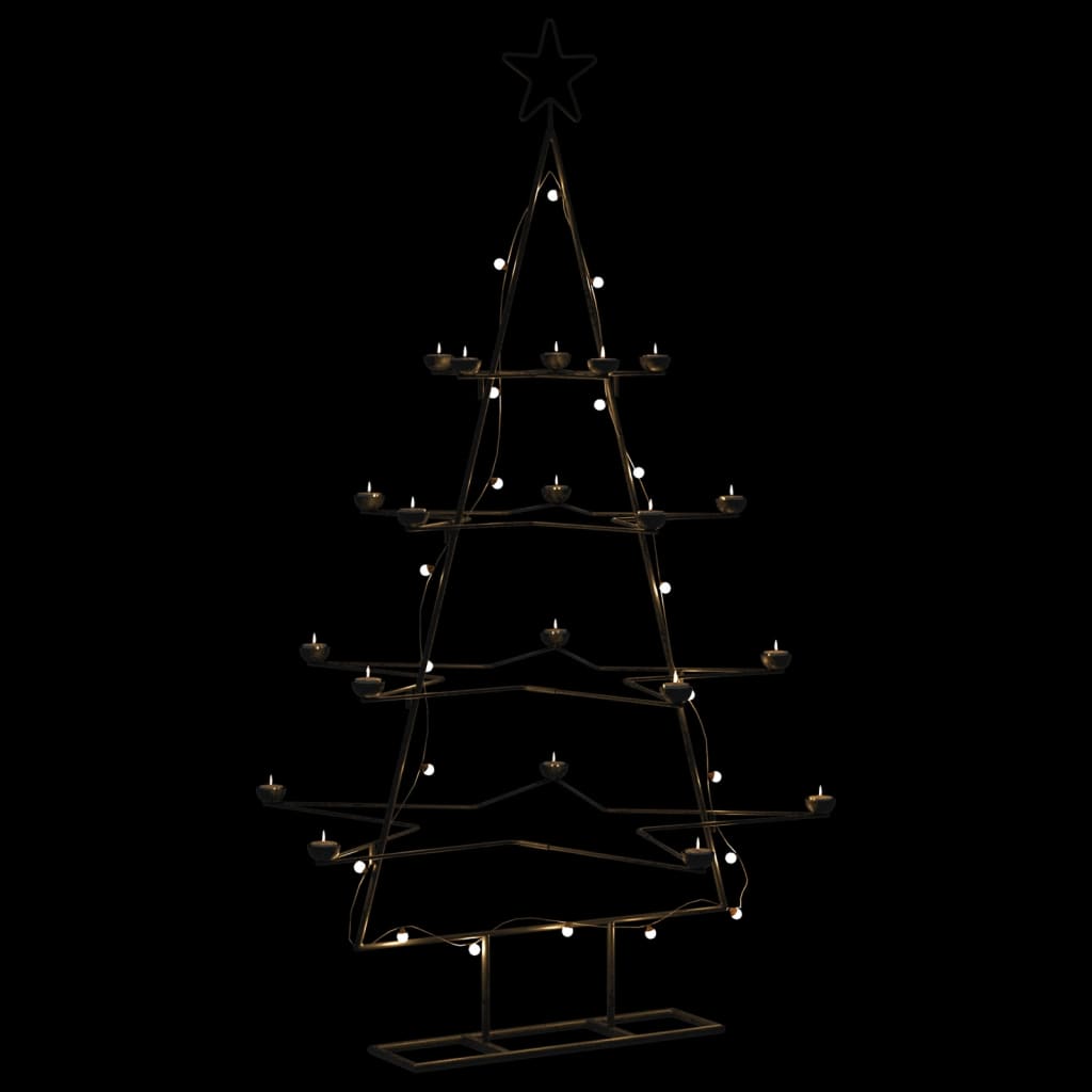 Vidaxl Christmas Decoration Tree de Noël 140 cm Métal noir