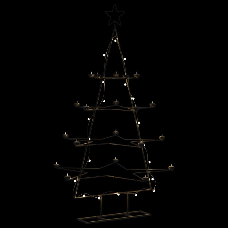 Vidaxl Christmas Decoration Tree de Noël 140 cm Métal noir