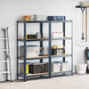 Racks de rangement Vidaxl Racks à 4 couches en acier et en bois transformé en bois d'anthracite