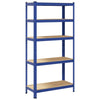 Vidaxl Storage Rack en acier à 5 couches Bleu en bois