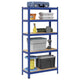 Vidaxl Storage Rack en acier à 5 couches Bleu en bois