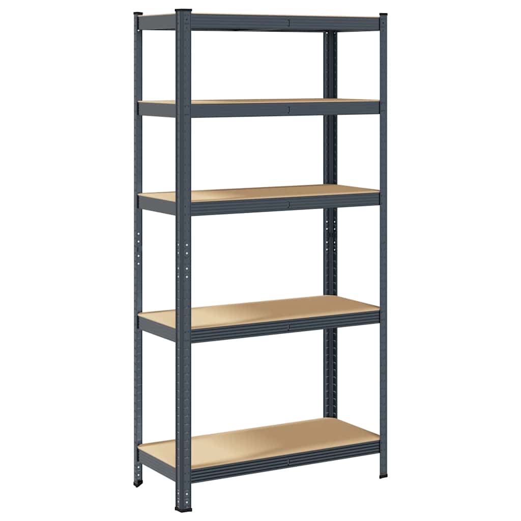 Rack de stockage Vidaxl Rack à 5 couches en bois transformé en bois d'anthracite