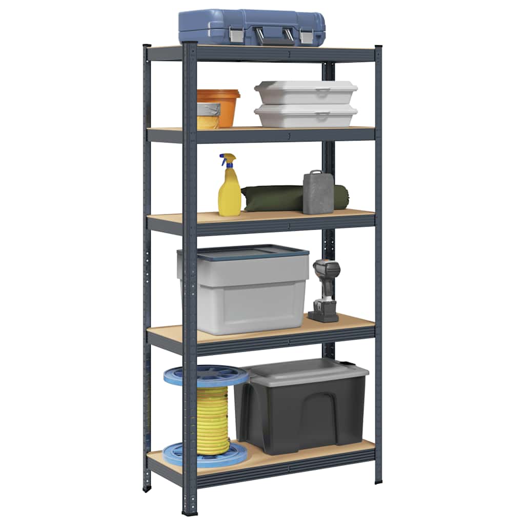 Rack de stockage Vidaxl Rack à 5 couches en bois transformé en bois d'anthracite