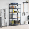 Rack de stockage Vidaxl en acier à 5 couches et en bois transformé en bois d'anthracite