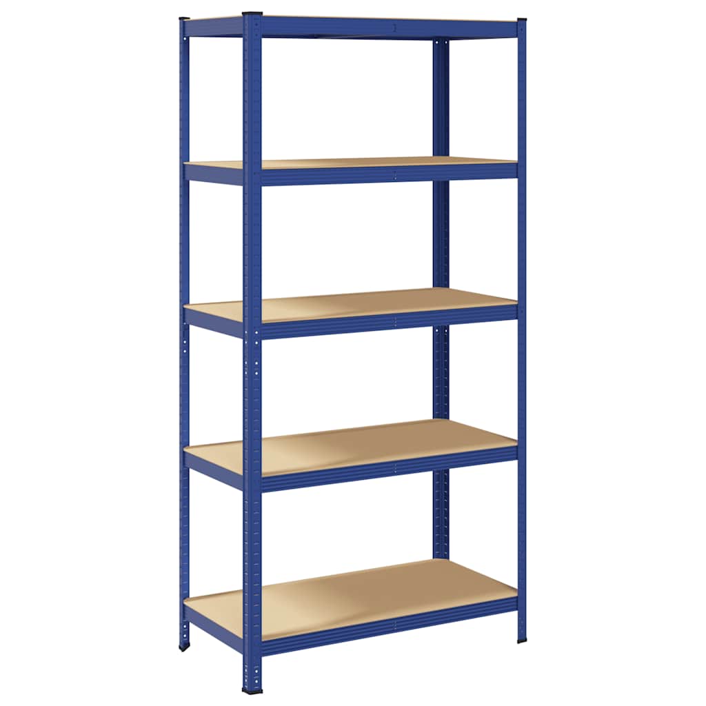 Vidaxl Storage Rack en acier à 5 couches Bleu en bois