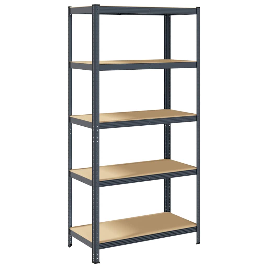 Rack de stockage Vidaxl Rack à 5 couches en bois transformé en bois d'anthracite