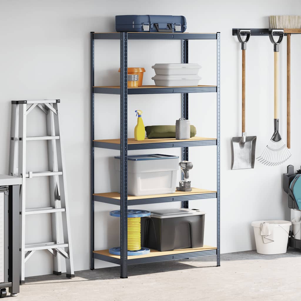 Rack de stockage Vidaxl Rack à 5 couches en bois transformé en bois d'anthracite