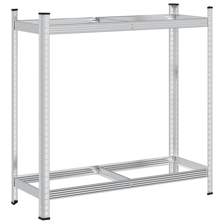 Vidaxl Tire Rack 2 couches 110x40x109 cm en acier argenté coloré