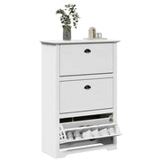 Rack de chaussures Vidaxl Bodo 80x35x118 cm blanc - afbeelding 1