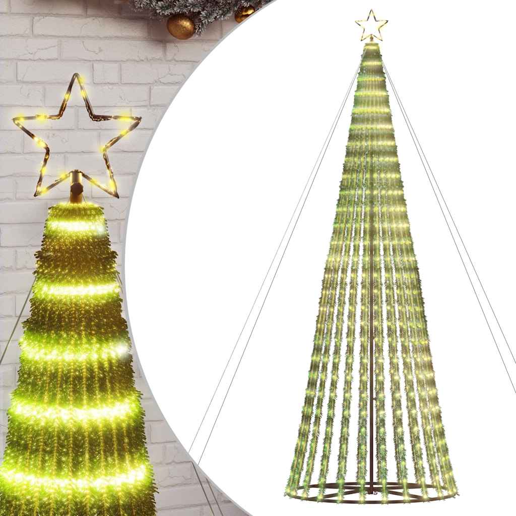 Vidaxl LED Arbre de Noël 1028 LEDS blanc chaud 403 cm