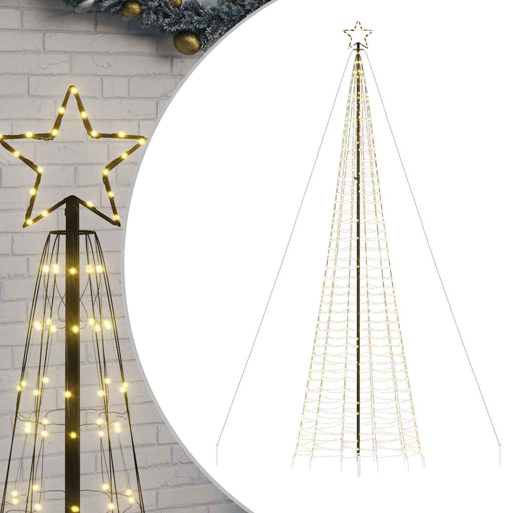 Vidaxl LED Arbre de Noël avec pointes 1534 LEDS blanc chaud 500 cm