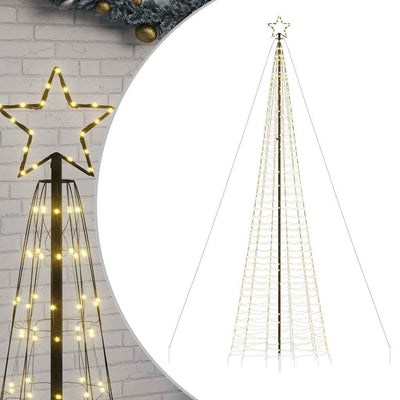 Vidaxl LED Arbre de Noël avec pointes 1534 LEDS blanc chaud 500 cm