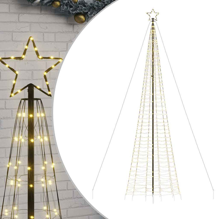 Vidaxl LED Arbre de Noël avec pointes 1534 LEDS blanc chaud 500 cm