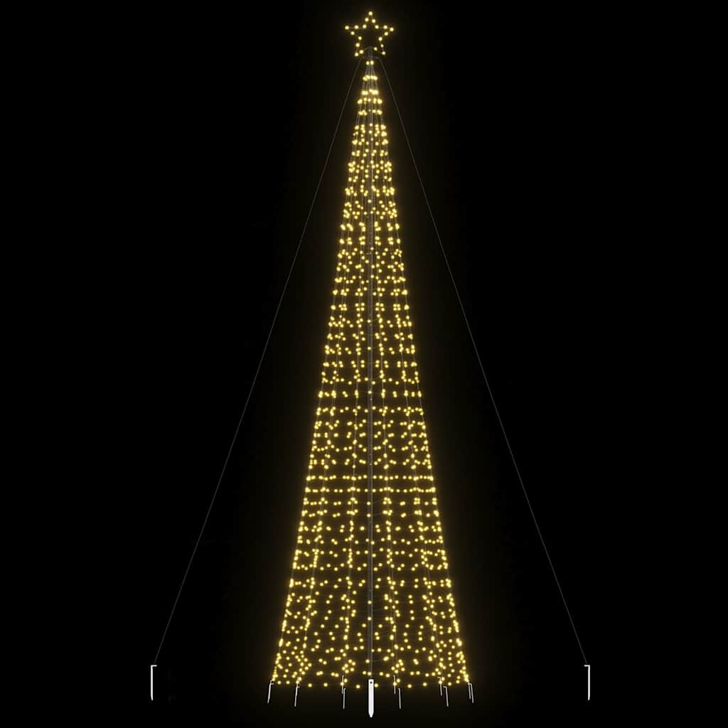Vidaxl LED Arbre de Noël avec pointes 1534 LEDS blanc chaud 500 cm